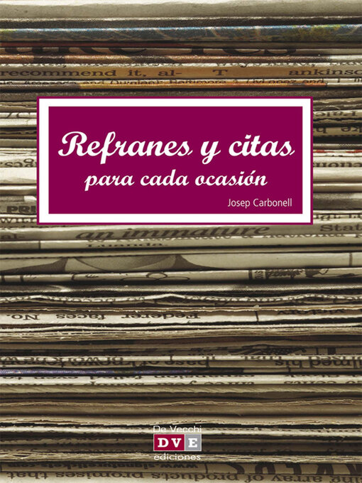 Title details for Refranes y citas para cada ocasión by Josep Carbonell - Available